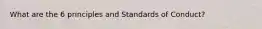 What are the 6 principles and Standards of Conduct?