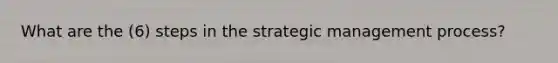 What are the (6) steps in the strategic management process?