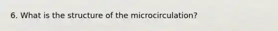 6. What is the structure of the microcirculation?