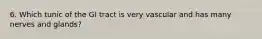 6. Which tunic of the GI tract is very vascular and has many nerves and glands?