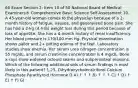 60 Exam Section 2: Item 10 of 50 National Board of Medical Examiners® Comprehensive Basic Science Self-Assessment 10. A 45-year-old woman comes to the physician because of a 2-month history of fatigue, nausea, and generalized bone pain. She has had a 2-kg (4.4-lb) weight loss during this period because of loss of appetite. She has a 4-month history of renal insufficiency. Her blood pressure is 170/100 mm Hg. Physical examination shows pallor and 2+ pitting edema of the feet. Laboratory studies show anemia. Her serum urea nitrogen concentration is 55 mg/dL, and serum creatinine concentration is 4 mg/dL. Bone x-rays show widened osteoid seams and subperiosteal erosions. Which of the following additional sets of serum findings is most likely in this patient? 1,25- Dihydroxycholecalciferol Calcium Phosphate Parathyroid Hormone O A) ↑ ↑ ↑ B) ↑ ↑ ↑ C) ↑ D) ↑ E) ↑ F) G)