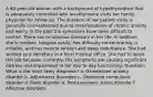 A 60-year-old woman with a background of hypothyroidism that is adequately controlled with levothyroxine visits her family physician for follow up. The duration of her patient visits is generally over-extended due to manifestations of chronic anxiety and worry. In the past the symptoms have been difficult to control. There are no obvious stressors in her life. In addition, she is restless, fatigues easily, has difficulty concentrating, is irritable, and has muscle tension and sleep disturbance. She had worked as a secretary in a local medical office. She had to leave this job because, currently, the symptoms are causing significant distress and impairment in her day to day functioning. Question: What is the most likely diagnosis? a. Generalized anxiety disorder b. Adjustment disorders c. Obsessive compulsive disorder d. Panic disorder e. Post-traumatic stress disorder f. Affective disorders