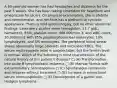 A 60-year-old woman has had headaches and dizziness for the past 5 weeks. She has been taking cimetidine for heartburn and omeprazole for ulcers. On physical examination, she is afebrile and normotensive, and her face has a plethoric to cyanotic appearance. There is mild splenomegaly, but no other abnormal findings. Laboratory studies show hemoglobin, 21.7 g/dL; hematocrit, 65%; platelet count, 400,000/mm 3; and WBC count, 30,000/mm3 with 85% polymorphonuclear leukocytes, 10% lymphocytes, and 5% monocytes. The peripheral blood smear shows abnormally large platelets and nucleated RBCs. The serum erythropoietin level is undetectable, but the ferritin level is normal. Which of the following is most characteristic of the natural history of this patient's disease? □ (A) Transformation into acute B lymphoblastic leukemia □ (B) Marrow fibrosis with extramedullary hematopoiesis □ (C) Spontaneous remissions and relapses without treatment □ (D) Increase in monoclonal serum immunoglobulin □ (E) Development of a gastric non-Hodgkin lymphoma