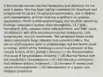 A 60-year-old woman has had headaches and dizziness for the past 5 weeks. She has been taking cimetidine for heartburn and omeprazole for ulcers. On physical examination, she is afebrile and normotensive, and her face has a plethoric to cyanotic appearance. There is mild splenomegaly, but no other abnormal findings. Laboratory studies show hemoglobin, 21.7 g/dL; hematocrit, 65%; platelet count, 400,000/mm3; and WBC count, 30,000/mm3 with 85% polymorphonuclear leukocytes, 10% lymphocytes, and 5% monocytes. The peripheral blood smear shows abnormally large platelets and nucleated RBCs. The serum erythropoietin level is undetectable, but the ferritin level is normal. Which of the following is most characteristic of the natural history of this patient's disease? □ (A) Transformation into acute B lymphoblastic leukemia □ (B) Marrow fibrosis with extramedullary hematopoiesis □ (C) Spontaneous remissions and relapses without treatment □ (D) Increase in monoclonal serum immunoglobulin □ (E) Development of a gastric non-Hodgkin lymphoma