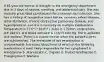 A 61-year-old woman is brought to the emergency department due to 3 days of nausea, vomiting, and abdominal pain. She was recently prescribed ciprofloxacin for a urinary tract infection. She has a history of congestive heart failure, coronary artery disease, atrial fibrillation, chronic obstructive pulmonary disease, and hyperlipidemia, and she is currently on multiple medications. Temperature is 37.0°C (98.6°F), pulse is 115/min, respirations are 24/min, and blood pressure is 115/75 mm Hg. She is agitated and restless. There is a coarse tremor when the patient's arms are outstretched. The remainder of her examination is unremarkable. Increased blood level of which of the following medications is most likely responsible for her symptoms? A. Amiodarone B. Atorvastatin C. Digoxin D. Hydochlorothiazide E. Theophylline F. Warfarin