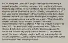 62.2% complete Question A project manager is overseeing a project aimed at providing customers with real-time shipment tracking capabilities. The project team has encountered ongoing disputes primarily revolving around differing interpretations of how user stories contribute to the project's success. Some team members believe the user stories should prioritize speed, while others emphasize accuracy as the top priority. What should the project manager do to address the team members' disagreements over user stories? A.Ask the product manager to meet with the team and clarify the requirements of the user stories. B.Schedule a meeting with the business sponsor to obtain clarification regarding the user stories. C.Consistently revisit the project charter together with the team members to ensure alignment. D.Verify that the user stories align with overall business objectives and project goals.