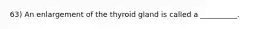 63) An enlargement of the thyroid gland is called a __________.