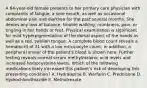 A 64-year-old female presents to her primary care physician with complaints of fatigue, a sore mouth, as well as occasional abdominal pain and diarrhea for the past several months. She denies any loss of balance, trouble walking, numbness, pain, or tingling in her hands or feet. Physical examination is significant for mild hyperpigmentation of the dorsal aspect of the hands as well as a red, swollen tongue. A complete blood count reveals a hematocrit of 31 with a low reticulocyte count; in addition, a peripheral smear of the patient's blood is shown here. Further testing reveals normal serum methylmalonic acid levels and increased homocysteine levels. Which of the following medications likely increased this patient's risk of developing this presenting condition? A. Hydralazine B. Warfarin C. Prednisone D. Hydrochlorothiazide E. Methotrexate