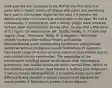 A 64-year-old man presents to his PCP for the first time in 4 years with a recent history of fatigue with pallor and worsening back pain in the lumbar region for the past 3-4 months. He denies any injury to his back or similar pain in the past. He had a colonoscopy 3 months prior, and 2 benign polyps were removed without other abnormalities. At that time, he also had a PSA level of 3.1 ng/ml. On examination, BP: 143/92 mmHg, P: 75 bpm and regular, Resp: 16/minute, Temp: 97.6 degrees F. Skin exam reveals marked pallor without lesions or bruising. Musculoskeletal exam reveals bony tenderness along lumbar vertebrae without paraspinal muscle tenderness to palpation. Decreased range of motion of spine noted on examination due to pain elicited during examination. The remainder of the examination including digital rectal exam, focal neurological, pulmonary, and cardiac exams are within normal limits. Which of the following tests will be most helpful in making your diagnosis? 1 Serum protein electrophoresis 2 Complete blood count with differential and platelets 3 Serum calcium level adjusted for serum protein 4 Total serum protein 5 Urine albumin