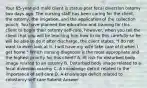 Your 65-year-old male client is status-post fecal diversion ostomy two days ago. The nursing staff has been caring for the client, the ostomy, the irrigation, and the application of the collection pouch. You have planned the education and training for this client to begin their ostomy self-care, however, when you tell the client that you will be teaching him how to do this carefully so he will be able to do it after discharge, the client states, "I do not want to even look at it. I will have my wife take care of it when I get home." Which nursing diagnosis is the most appropriate and the highest priority for this client? A. At risk for disturbed body image related to an ostomy B. Disturbed body image related to a fecal diversion ostomy C. A knowledge deficit related to the importance of self care D. A knowledge deficit related to colostomy self care Submit Answer