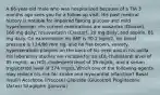 A 66-year-old male who was hospitalized because of a TIA 3 months ago sees you for a follow-up visit. His past medical history is notable for impaired fasting glucose and mild hypertension. His current medications are valsartan (Diovan), 160 mg daily; rosuvastatin (Crestor), 20 mg daily; and aspirin, 81 mg daily. On examination his BMI is 30.2 kg/m2, his blood pressure is 134/86 mm Hg, and he has brown, velvety, hyperkeratotic plaques on the back of his neck and in his axilla. His laboratory studies are notable for an LDL-cholesterol level of 85 mg/dL, an HDL-cholesterol level of 35 mg/dL, and a serum triglyceride level of 174 mg/dL.Which one of the following agents may reduce his risk for stroke and myocardial infarction? Basal insulin Acarbose (Precose) Glipizide (Glucotrol) Pioglitazone (Actos) Sitagliptin (Januvia)