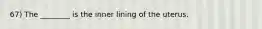 67) The ________ is the inner lining of the uterus.