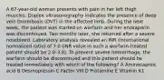 A 67-year-old woman presents with pain in her left thigh muscles. Duplex ultrasonography indicates the presence of deep vein thrombosis (DVT) in the affected limb. During the next week, the patient was started on warfarin and her enoxaparin was discontinued. Two months later, she returned after a severe nosebleed. Laboratory analysis revealed an INR (international normalized ratio) of 7.0 (INR value in such a warfarin-treated patient should be 2.0-3.0). To prevent severe hemorrhage, the warfarin should be discontinued and this patient should be treated immediately with which of the following? A Aminocaproic acid B Desmopressin C Factor VIII D Protamine E Vitamin K1