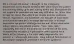 69) A 19-year-old woman is brought to the emergency department due to bizarre behavior. Her father found the patient this morning sitting up in bed, staring at the wall. The patient did not respond to questions and was very stiff when her father tried to help her stand. The patient has bipolar disorder and takes lithium, risperidone, and fluoxetine; her dosages of risperidone and fluoxetine were both increased recently due to residual depressive symptoms. Vital signs are normal. When asked what today's date is, the patient repeats, "Date, date, date," repeatedly. She resists the examiner's movement of her arms, increasing her resistance in proportion to the applied force. Which of the following is the most likely diagnosis for this patient? a. Catatonia b. Delirium c. Drug-induced Parkinsonism d. Neuroleptic malignant syndrome e. Serotonin syndrome