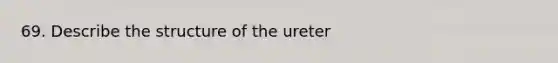 69. Describe the structure of the ureter