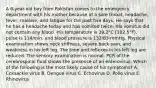 A 6-year-old boy from Pakistan comes to the emergency department with his mother because of a sore throat, headache, fever, malaise, and fatigue for the past five days. He says that he has a headache today and has vomited twice. His vomitus did not contain any blood. His temperature is 39.2°C (102.5°F), pulse is 114/min, and blood pressure is 132/83 mmHg. Physical examination shows neck stiffness, severe back pain, and weakness in his left leg. The tone and reflexes in his left leg are reduced. The sensory examination is normal. PCR of the cerebrospinal fluid shows the presence of an enterovirus. Which of the following is the most likely cause of his symptoms? A. Coxsackie virus B. Dengue virus C. Echovirus D. Polio virus E. Rhinovirus