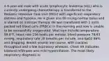 A 6-year-old male with acute lymphocytic leukemia (ALL) who is currently undergoing chemotherapy is transferred to the Pediatric Intensive Care Unit (PICU) with significant respiratory distress and hypoxia. He is given one 80 mL/kg normal bolus and is started on inotrope therapy. He was transfused with 2 units packed red blood cells (PRBCs) in the morning and now is unable to be successfully oxygenated. Vital sign include temperature 99.8°F, heart rate 156 beats per minute, blood pressure 78/43 mmHg, respiratory rate 20 breaths per minute, and SpO2 86% and dropping. Breath sounds are course, with crackles throughout and a few expiratory wheezes. Chest XR indicates bilateral infiltrates and mild hyperinflation. The most likely respiratory diagnosis is: