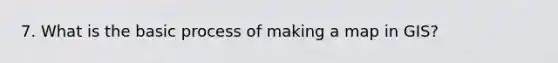 7. What is the basic process of making a map in GIS?