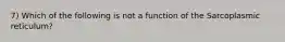 7) Which of the following is not a function of the Sarcoplasmic reticulum?