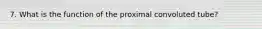 7. What is the function of the proximal convoluted tube?