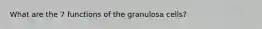 What are the 7 functions of the granulosa cells?