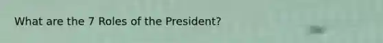 What are the 7 Roles of the President?