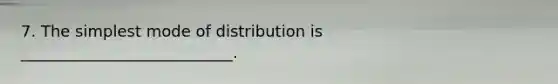 7. The simplest mode of distribution is ___________________________.