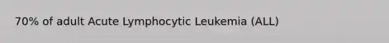 70% of adult Acute Lymphocytic Leukemia (ALL)