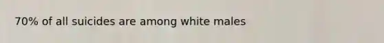 70% of all suicides are among white males