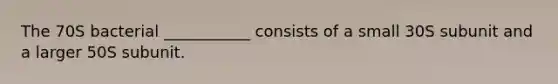 The 70S bacterial ___________ consists of a small 30S subunit and a larger 50S subunit.