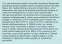 A 72-year-old woman comes to the office because of fatigue and progressive dyspnea despite optimal medical treatment for heart failure. Her medical history is relevant to heart failure, active tuberculosis, and chronic renal failure to which she has been in long-term hemodialysis for 12 years. She currently takes rifampin and isoniazid. Her physical exam is remarkable for the presence of hepatomegaly, jugular venous distention that fails to subside on inspiration, and an impalpable apical impulse. Her temperature is 36°C (97.4°F), pulse is 122/min, respirations are 16/min, and blood pressure is 120/60 mmHg. Her cardiac monitor shows a prominent y descent in her jugular venous pulse. A cardiac ultrasound shows pericardial calcifications and small tubular-shaped ventricles. Which of the following is the most likely cause of this patient's current condition? A. Dilated cardiomyopathy B. Hypertrophic cardiomyopathy C. Atrial Fibrillation D. Restrictive cardiomyopathy E. Constrictive pericarditis