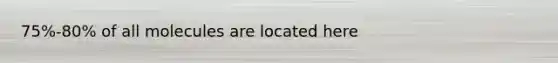 75%-80% of all molecules are located here