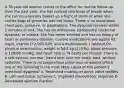 A 78-year-old woman comes to the office for routine follow-up. Over the past year, she has noticed shortness of breath when she carries a laundry basket up a flight of stairs or when she carries bags of groceries into her home. There is no associated chest pain, pressure, or palpitations. The dyspnea resolves within 2 minutes of rest. She has no orthopnea, paroxysmal nocturnal dyspnea, or edema. She has never smoked and has no history of heart or pulmonary disease. Current medications are aspirin 81 mg/d, vitamin D 2,000 IU/d, and a multivitamin 1 tablet/d.On physical examination, weight is 54.4 kg (120 lb), blood pressure is 128/68 mmHg, and heart rate is 74 beats per minute. There is a soft systolic murmur, heard best over the aortic area, without radiation. There is no conjunctival pallor and no edema.Which one of the following is the most likely cause of this patient's exertional dyspnea? A. Restricted mobility of aortic valve leaflets B. Left ventricular ischemia C. Impaired chronotropic response D. Decreased ejection fraction