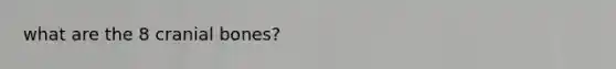 what are the 8 cranial bones?