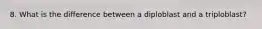 8. What is the difference between a diploblast and a triploblast?
