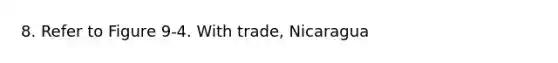 8. Refer to Figure 9-4. With trade, Nicaragua