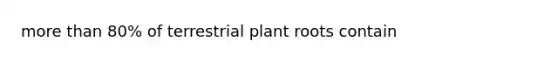 <a href='https://www.questionai.com/knowledge/keWHlEPx42-more-than' class='anchor-knowledge'>more than</a> 80% of terrestrial plant roots contain