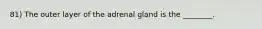 81) The outer layer of the adrenal gland is the ________.