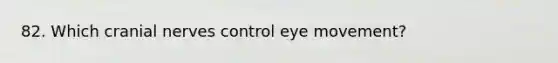 82. Which cranial nerves control eye movement?