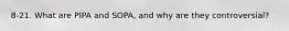 8-21. What are PIPA and SOPA, and why are they controversial?