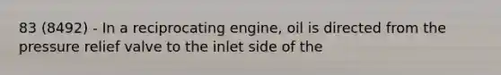 83 (8492) - In a reciprocating engine, oil is directed from the pressure relief valve to the inlet side of the