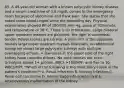 85. A 49-year-old woman with a known polycystic kidney disease and a serum creatinine of 3.0 mg/dL comes to the emergency room because of abdominal and flank pain. She states that she noted some blood-tinged urine the preceding day. Physical examination showed BP of 180/105 mm Hg, pulse of 92/minute, and temperature of 38°C. There is no orthostasis. Large bilateral upper quadrant masses are palpated; the right is somewhat tender. Bowel sounds are normal. A plain film of the abdomen reveals large upper quadrant masses bilaterally. An abdominal sonogram shows large polycystic kidneys with multiple overlapping echoes. A few areas in the upper pole of the right kidney have complex echoes. No solid masses are seen. Urinalysis shows 1+ protein, RBCs >100/HPF, and five to 10 WBCs/HPF. *Which of the following is the most likely cause of the patient's condition?* A. Renal infarction B. Urinary infection C. Renal cell carcinoma D. Hemorrhage into a renal cyst E. Arteriovenous malformation of the kidney