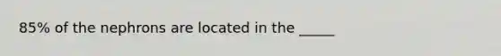 85% of the nephrons are located in the _____