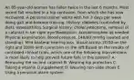 An 85-year-old woman has fallen twice in the last 6 months. Most recent fall resulted in a hip contusion, from which she has now recovered. A personal trainer works with her 3 days per week doing gait and balance training. History: diabetes (controlled by diet), osteoarthritis Surgical history: cholecystectomy, removal of a cataract in her right eye Medication: acetaminophen as needed Physical examination: Blood pressure, 148/80 mmHg (seated and standing). Mild bilateral hearing loss. Visual acuity: 20/30 on the right and 20/80 with correction on the left Based on the results of controlled clinical trials, which one of the following interventions is most likely to help prevent future falls in this patient? A. Removing the second cataract B. Wearing hip protectors C. Taking a vitamin D supplement D. Wearing non-slide shoes E. Using a personal alarm system