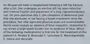 An 86-year-old male is hospitalized following a left hip fracture after a fall. She undergoes an elective left hip open reduction with internal fixation and placement of a long cephalomedullary nail. On post-operative day 2, she complains of abdominal pain that she attributes to not having a bowel movement since the procedure. Her vital signs and physical exam are unremarkable. Rectal exam reveals an absence of fecal impaction. Abdominal X-ray shows a large bowel burden but no evidence of ileus. Which of the following medication(s) is first line for the treatment of this patient? A. Miralax B. Bisacodyl C. Lactulose D. Metoclopramide E. Senna and docusate