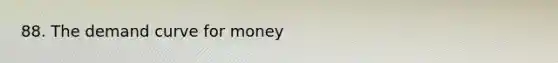 88. The demand curve for money