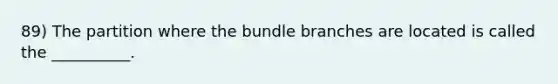 89) The partition where the bundle branches are located is called the __________.