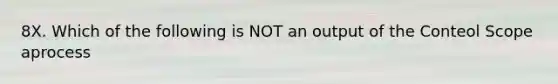 8X. Which of the following is NOT an output of the Conteol Scope aprocess