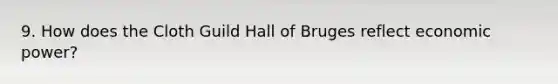 9. How does the Cloth Guild Hall of Bruges reflect economic power?