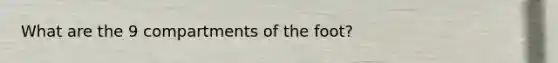 What are the 9 compartments of the foot?